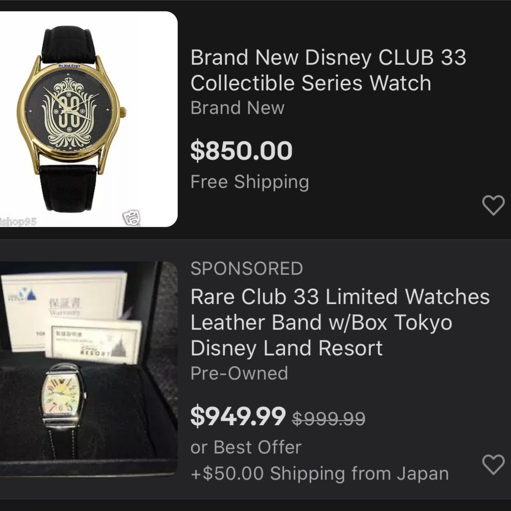 ⭐️💲SOLD💲⭐️ RARE ⭐️ DISNEY ⭐️ Club 33 Pocket Watch - Picture 9 of 16